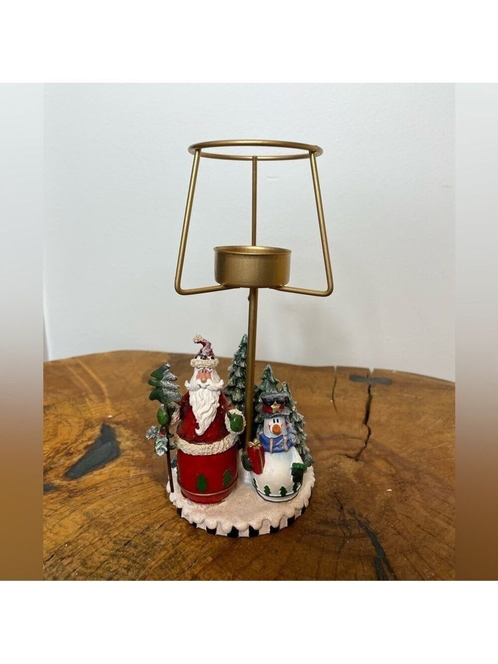 Santa & Snowman Tealight Holder without Shade